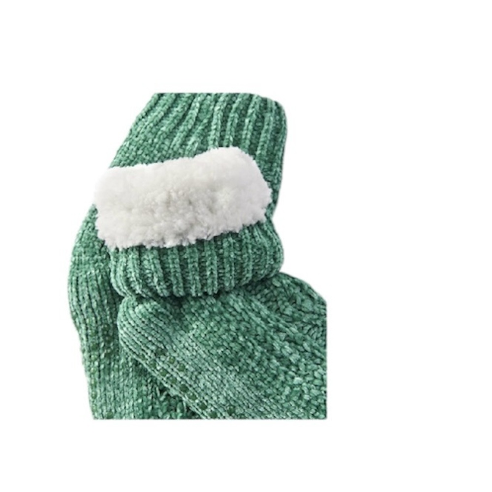 Reading Socks Green Chenille OS, sold at Barnes & Noble NWOT